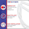 Whole Parts Refrigerator Freezer Door Gasket Seal (Magnetic Strip Inside, White), Part# WR24X10076 - Replacement & Compatible with Some GE and Hotpoint Refrigerators