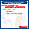 Upgraded Whole Parts 3/4 HP Motor Brush Set (2 PCs) Part# HC150878 - Replacement & Compatible with Some H.C. Duke & Son and Electro Freeze Motors