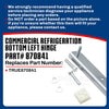 Whole Parts Upgraded Refrigeration Bottom Left Hinge Part# 870841 Compatible with Select True Commercial Refrigerators