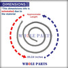 Whole Parts Range Oven Door Seal Gasket (Including 18 Mounting Clips) Part# 318053132 - Replacement & Compatible with Some Frigidaire, Electrolux and Kenmore Ranges or Ovens