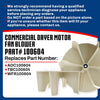 Upgraded Whole Parts Dryer Motor Fan Blower (12 1/2” Impeller, 1/2” Bore) Part# 100604 - Replacement & Compatible with Some ADC (American Dryer Corporation) Dryers