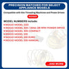 Upgraded Whole Parts Motor Brush Assembly 144-1 (2 PCs) Part# 44540 - Replacement & Compatible with Some RIDGID Threading Machines and Power Drives