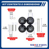 Upgraded Whole Parts Commercial Slicer Standard Low Rubber Foot Kit Part# 60378024100 - Replacement & Compatible with Some Bizerba Slicers