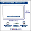 Whole Parts RV Refrigerator Door Replacement Gasket Kit Part# 3108708391 - Replacement & Compatible with Some Dometic RV Refrigerators