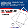 Upgraded Whole Parts RV Refrigerator Door Seal Gasket Kit (White) Part# 3103690.008 - Replacement & Compatible with Some Dometic RV Refrigerators