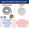 Whole Parts Range Oven Door Seal Gasket (Including 21 Clips) Part# 8304493 - Replacement and Compatible with Some Kitchen Aid Ranges or Ovens