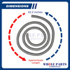 Whole Parts Range Oven Door Seal Gasket (Including 15 Mounting Clips) Part# WB04T10039 - Replacement & Compatible with Some GE and Kenmore Ranges or Ovens