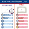 Whole Parts Upgraded RV Refrigerator Door Seal Gasket Kit Part# 3108708.458 - Replacement & Compatible with Some Dometic Refrigerators