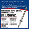 Upgraded Whole Parts Commercial Dryer Ignitor, Spark Electrode Part# 44328701P - Replacement & Compatible with Some Speed Queen, IPSO, Cissell, Huebsch, Unimac, Alliance Laundry Systems Dryers