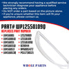 Whole Parts Refrigerator Fresh Food Door Seal Gasket (Magnetic Strip Inside, White) Part# WP12550109Q - Replacement and Compatible with Some Amana, Caloric and Kenmore Refrigerators