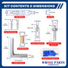 Whole Parts Commercial Refrigerator or Freezer Top Door Hinge Assembly Kit Part# 870865 - Replacement and Compatible with Some True Refrigerator