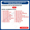 Whole Parts Upgraded Refrigeration Bottom Right Door Hinge Kit Part# 870842 Compatible with Select True Commercial Refrigerators
