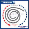Whole Parts Range Oven Door Seal Gasket (including 24 Mounting Clips) Part# 00487240 - Replacement and Compatible with Some Thermador and Bosch Ranges or Ovens