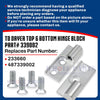 Whole Parts TD Dryer Top & Bottom Hinge Block Kit Part# 487339002 - Replacement & Compatible with Some Wascomat Dryers