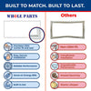 Upgraded Whole Parts Refrigerator Fresh Food Door Gasket (White) Part# WR14X27231 - Replacement & Compatible with Some GE and Hotpoint Refrigerators