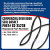 Whole Parts Commercial Oven Door Seal Gasket (Black) Part# GS-35238 - Replacement and Compatible with Some Alto-Shaam Ovens