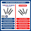 Upgraded Whole Parts Commercial Washer Shock Absorber Kit (4 PCs) Part# 472991308 - Replacement & Compatible with Some Electrolux/LaundryLux, Alliance-Als, Miele, Zanussi, Wascator Washing Machines
