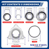 Washer Bearing Kit 58mm HC135 HC165 WF150 WFF150 WF165 WFF165 WF185 WFF185 WF135 WFF135 WE234 WE176 WE181 - Replacement & Compatible with Some IPSO Washing Machines