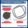 Whole Parts Commercial Laundry Gasket Seal Kit Part# RB170001 - Replacement & Compatible With Some Speed Queen and Alliance Dryers