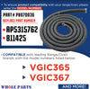 Whole Parts Range Oven Door Seal Gasket (Including 18 Mounting Clips) Part# PB070036 - Replacement and Compatible with Some Viking Ranges or Ovens