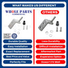 Upgraded Whole Parts Commercial Refrigerator Freezer Bottom Door Hinge Kit Part# 870866 - Replacement & Compatible with Some True Refrigerators