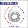 Whole Parts Range Oven Door Seal Gasket (Including 28 Mounting Clips) Part# 00415038 - Replacement and Compatible with Some Thermador Ranges or Ovens