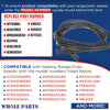 Whole Parts Range Oven Door Seal Gasket with 12 Mounting Clips, Part# WPW10129032 - Replacement & Compatible with Some Amana, Estate, Inglis, Magic Chef, Maytag, Roper and Whirlpool Ranges or Ovens