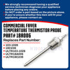 Upgraded Whole Parts Commercial Fryer Temperature Thermistor Probe Part# 18A006 - Replacement & Compatible with Some Ultrafryer Fryers