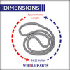 Whole Parts Range Oven Door Seal Gasket (Including 28 Mounting Clips) Part# DG63-00483A - Replacement and Compatible with Some Samsung Ranges or Ovens
