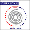 Whole Parts Range Oven Door Seal Gasket (Including 29 Mounting Clips) Part# 00643424 - Replacement and Compatible with Some Bosch and Thermador Ranges or Ovens