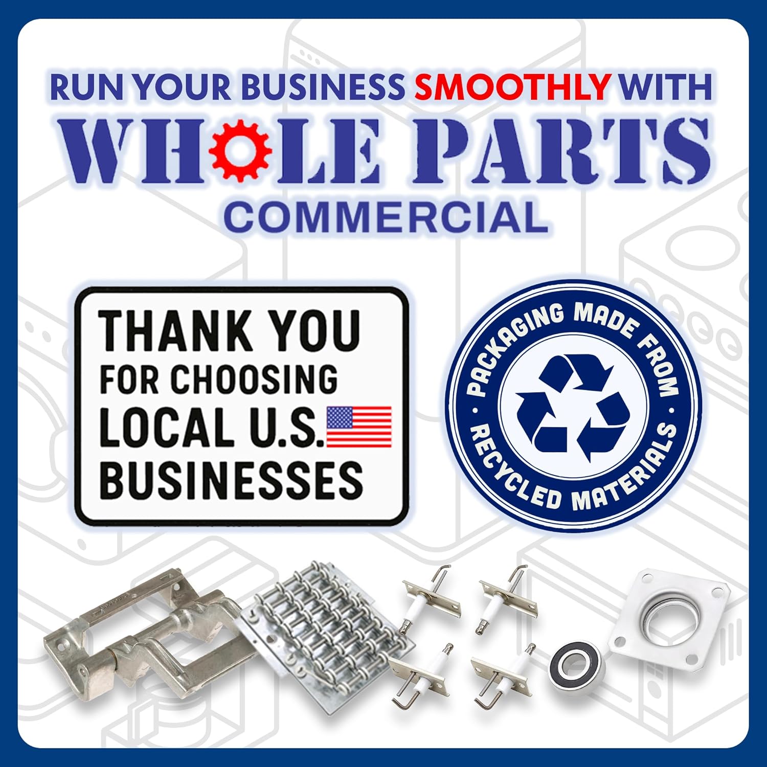 Whole Parts Commercial Washer Door Hinge Part# F190216P - Replacement ...