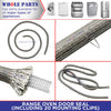 W10658354 Range Oven Door Gasket Seal for Whirlpool, Including 20 Mounting Clips