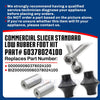 Upgraded Whole Parts Commercial Slicer Standard Low Rubber Foot Kit Part# 60378024100 - Replacement & Compatible with Some Bizerba Slicers