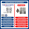 Whole Parts TD Dryer Top & Bottom Hinge Block Kit Part# 487339002 - Replacement & Compatible with Some Wascomat Dryers