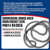 Upgraded Whole Parts Commercial Range Oven Door Gasket Seal (39 Clips) Part# A43056 - Replacement & Compatible with Some American Range Ovens