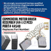 Upgraded Whole Parts Motor Brush Assembly 144-1 (2 PCs) Part# 44540 - Replacement & Compatible with Some RIDGID Threading Machines and Power Drives
