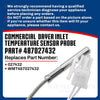 Whole Parts Upgraded Dryer Inlet Temperature Sensor Probe Part# 487027432 Compatible with Select WASCOMAT Commercial Dryers
