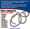 Whole Parts Range Oven Door Seal Gasket (Including 36 Clips) Part# 00686195 - Replacement and Compatible with Some Thermador Ranges or Ovens