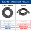 Upgraded Whole Parts Range Oven Door Seal Gasket (20 Mounting Clips) Part# W11542153 - Replacement & Compatible with Some Whirlpool, Maytag, Crosley, Kenmore, Amana, Magic Chef and Roper Ovens