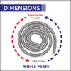 Whole Parts Range Oven Door Seal Gasket (Including 21 Clips) Part# 8304493 - Replacement and Compatible with Some Kitchen Aid Ranges or Ovens