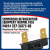 Whole Parts Upgraded Refrigeration Equipment Thermal Fuse Part#337-31075-00 Compatible with Select Traulsen Commercial Refrigeration and Other Food Service Equipments