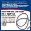Whole Parts Range Oven Door Seal Gasket (including 24 Mounting Clips) Part# 00487240 - Replacement and Compatible with Some Thermador and Bosch Ranges or Ovens