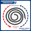 Whole Parts Range Oven Door Seal Gasket (Including 23 Mounting clips) Part# 00755053 - Replacement and Compatible with Some Thermador, Whirlpool and Bosch Ranges or Ovens