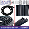 W11196317 Dishwasher Door Gasket Seal (Black) for Whirlpool
