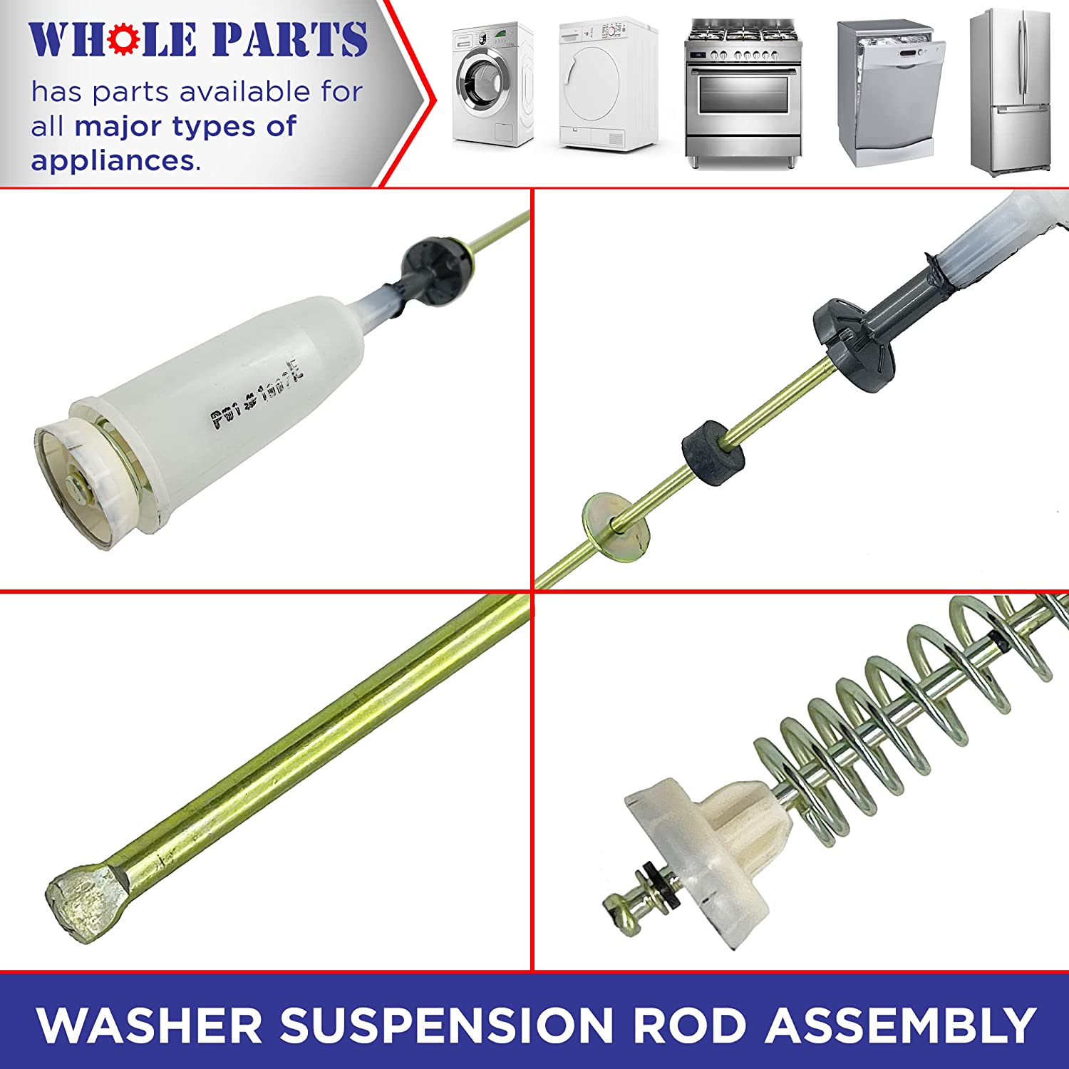 Kit Sospensione Originale Per Lavatrice LG WT5070CW WT5170HV, Ricambio OEM 4902EA1002E - Foto 5