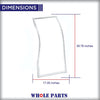 W10830189 Refrigerator French Door Gasket (White) for Whirlpool