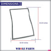 W10571967 Refrigerator Freezer Door Gasket, Gray Color